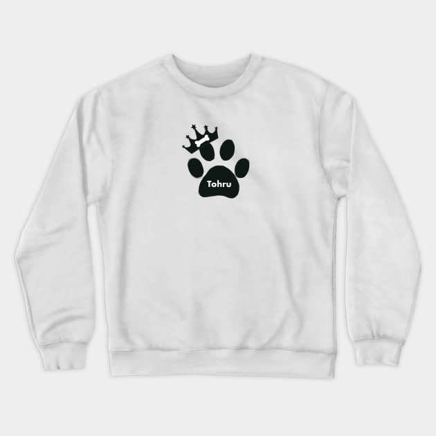 Tohru name made of hand drawn paw prints Crewneck Sweatshirt by GULSENGUNEL